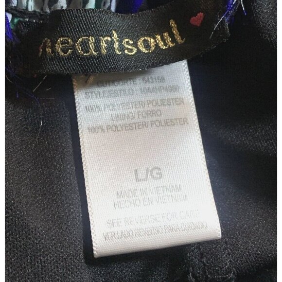 Heart Soul Womens Geometric Palazzo Pants Size L Lined Waistband - Picture 11 of 12